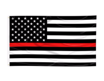 3'x5' Thin Red Line U.S. Outdoor Nylon Flag